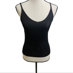 City DKNY knit black tank top Rayon Size P Small